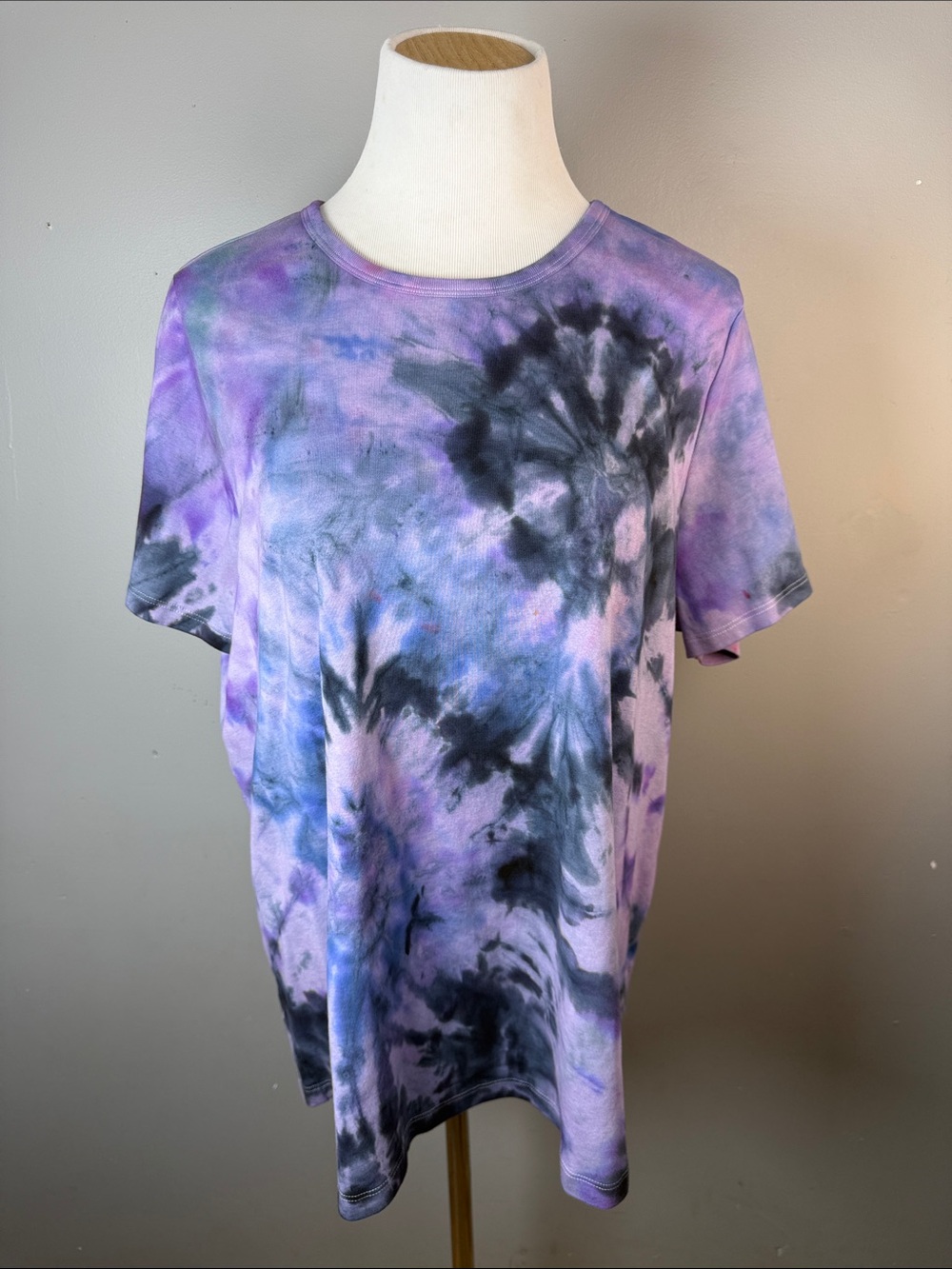 Tie-Dye Short Sleeve Tee - Lavender & Black